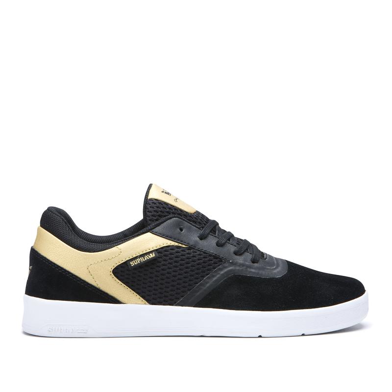 Zapatillas De Skate Supra Argentina Hombre - SAINT Negras / Doradas (CWNSB-5782)